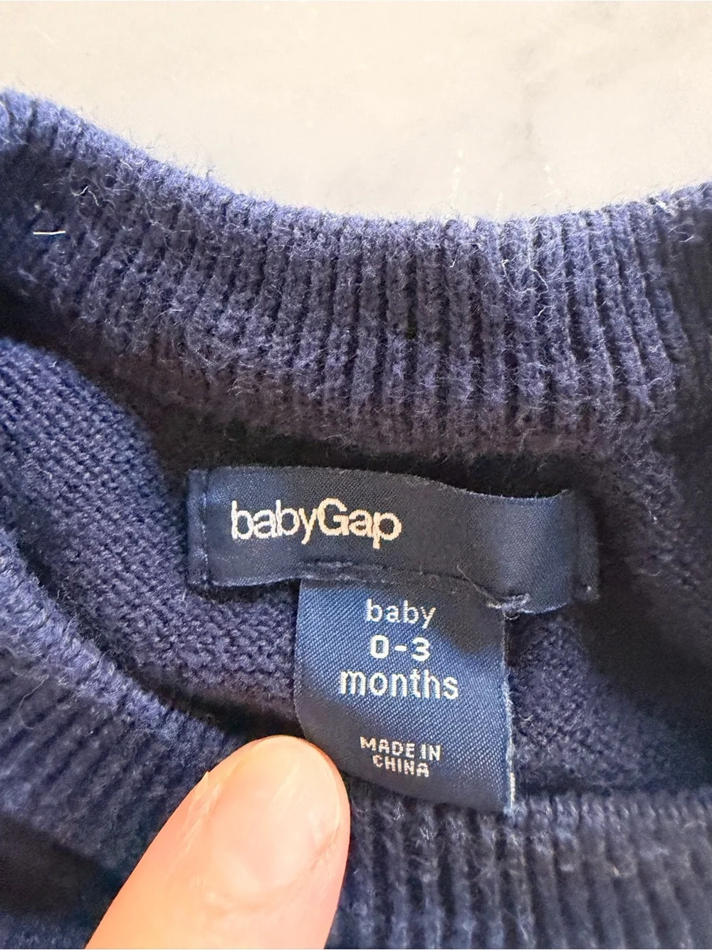 GAP Navy Mountain Snowman Christmas Knit Sweater
